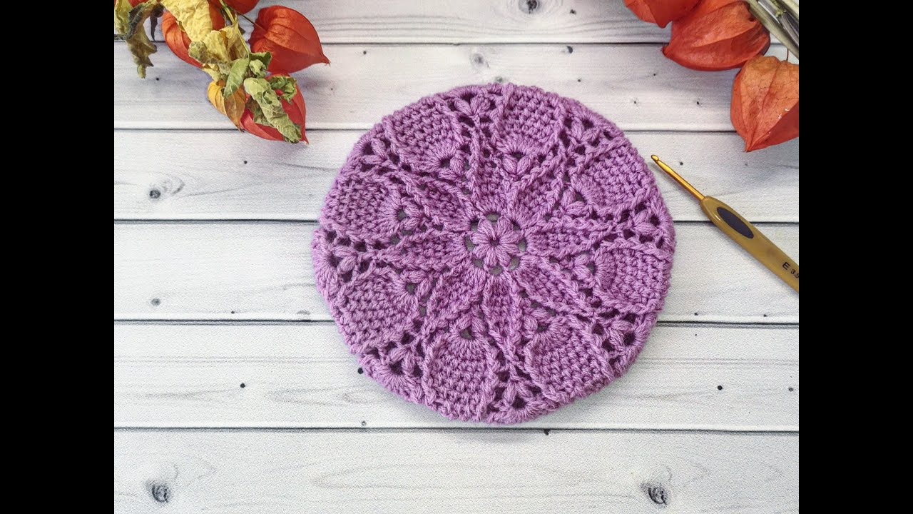 Берет крючком//Как связать берет крючком//Crochet beret//