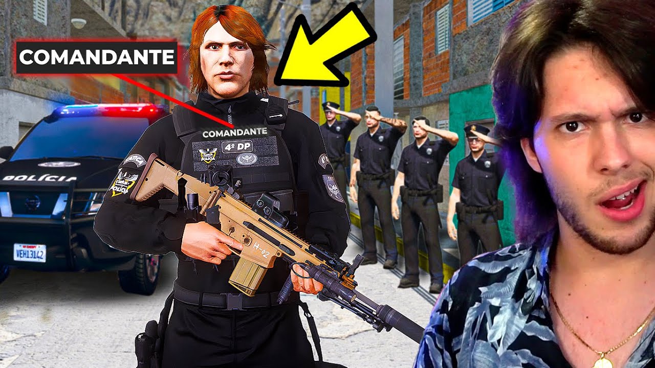 VIREI COMANDANTE DA POLICIA POR 1 DIA!! (Gta 5 rp)