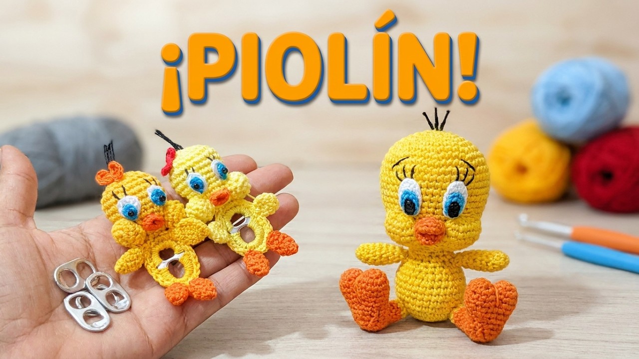 PIOLIN TEJIDO USANDO MIS ANILLAS DE LATAS, PIOLIN A CROCHET!