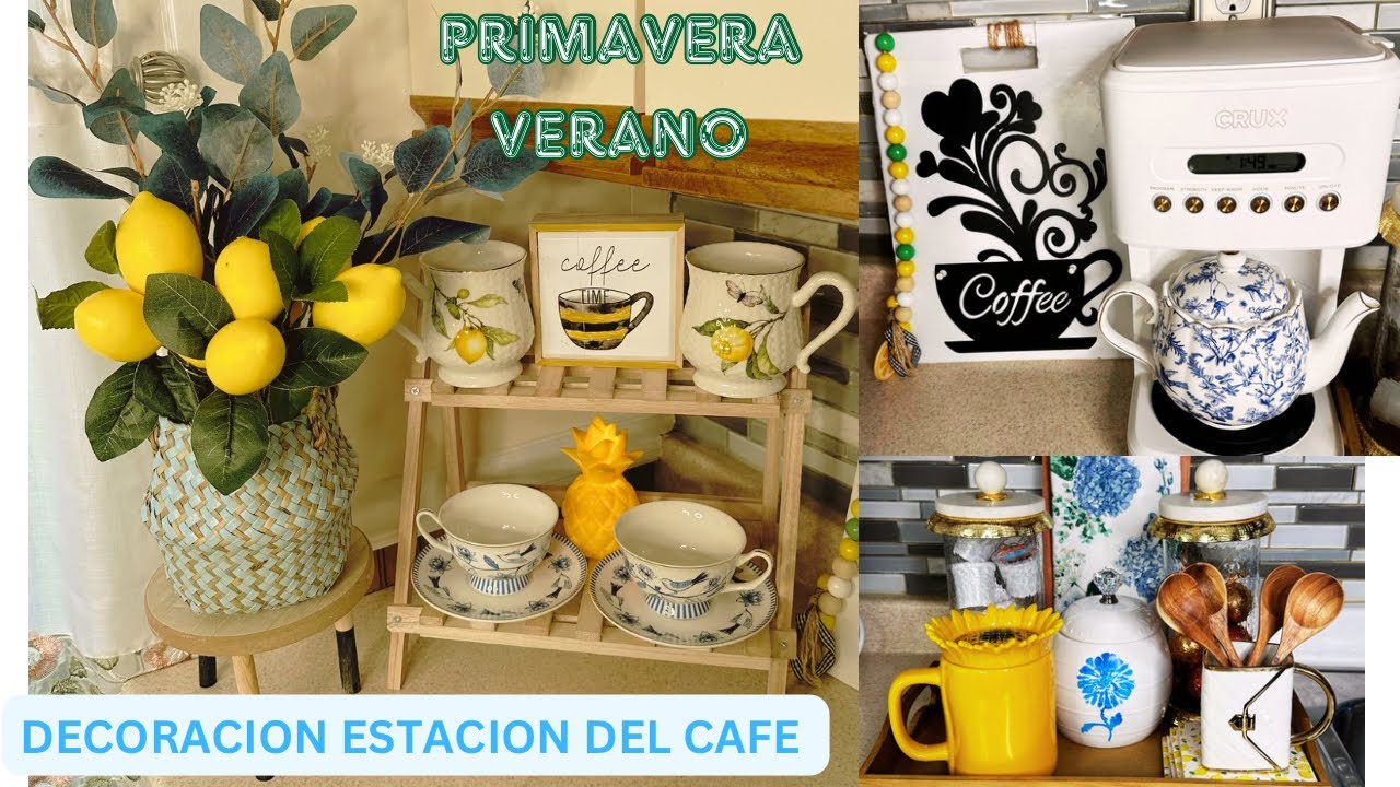 Decoración estación del café 2024/ideas para decorar/ Coffee Bar decor summer 2024.