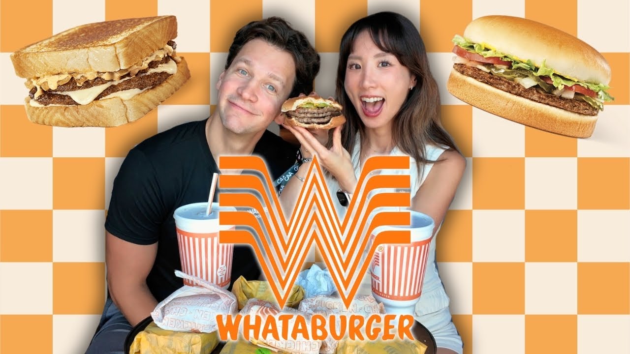 Пробуем все бургеры из WHATABURGER | YB против FOOD