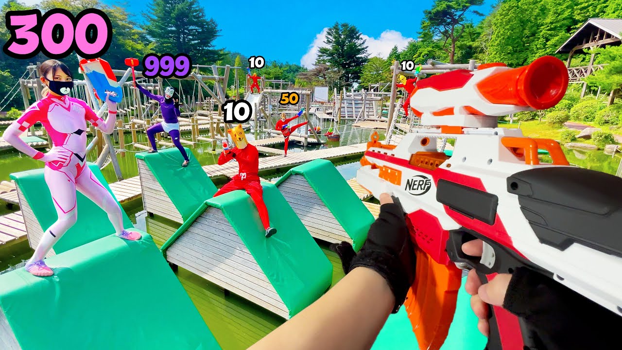 Nerf War | Amusement Park Battle 129 (шутер от первого лица Nerf)