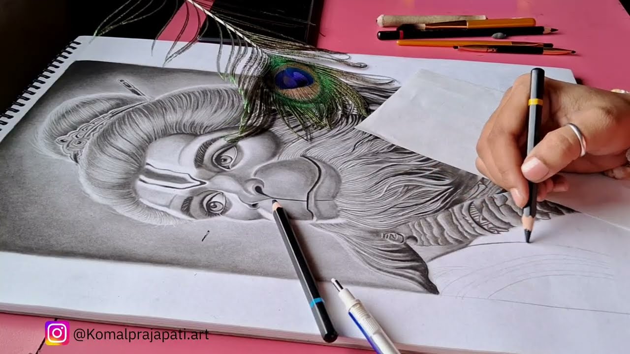 Hanuman Ji Sketch Final Look | Part : 3 Step-by-Step Realistic Drawing