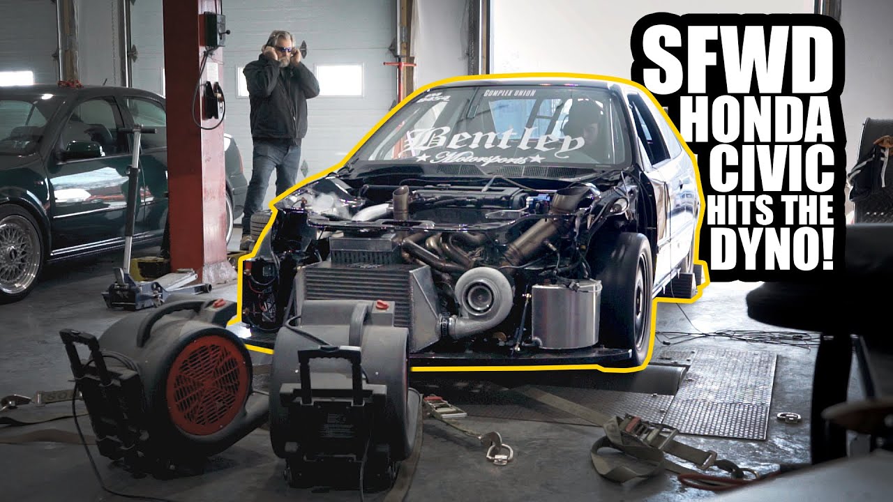 Sport Front Wheel Drive Honda Civic with Precision 6785 on the dyno