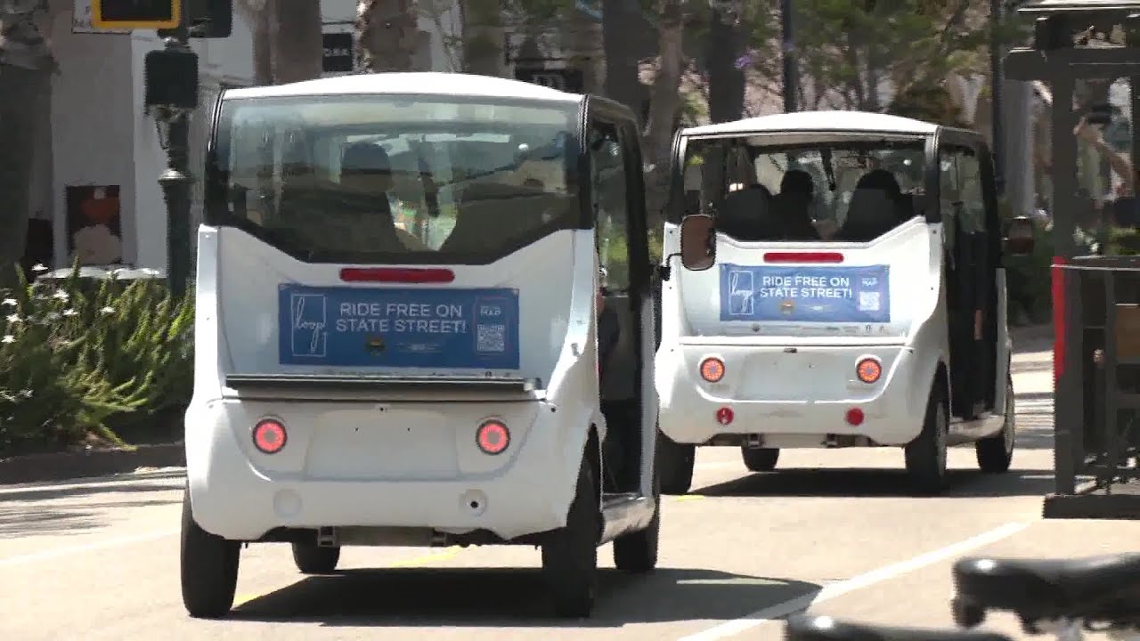 New Golf Cart-Style Shuttles on a Roll in Downtown Santa Barbara