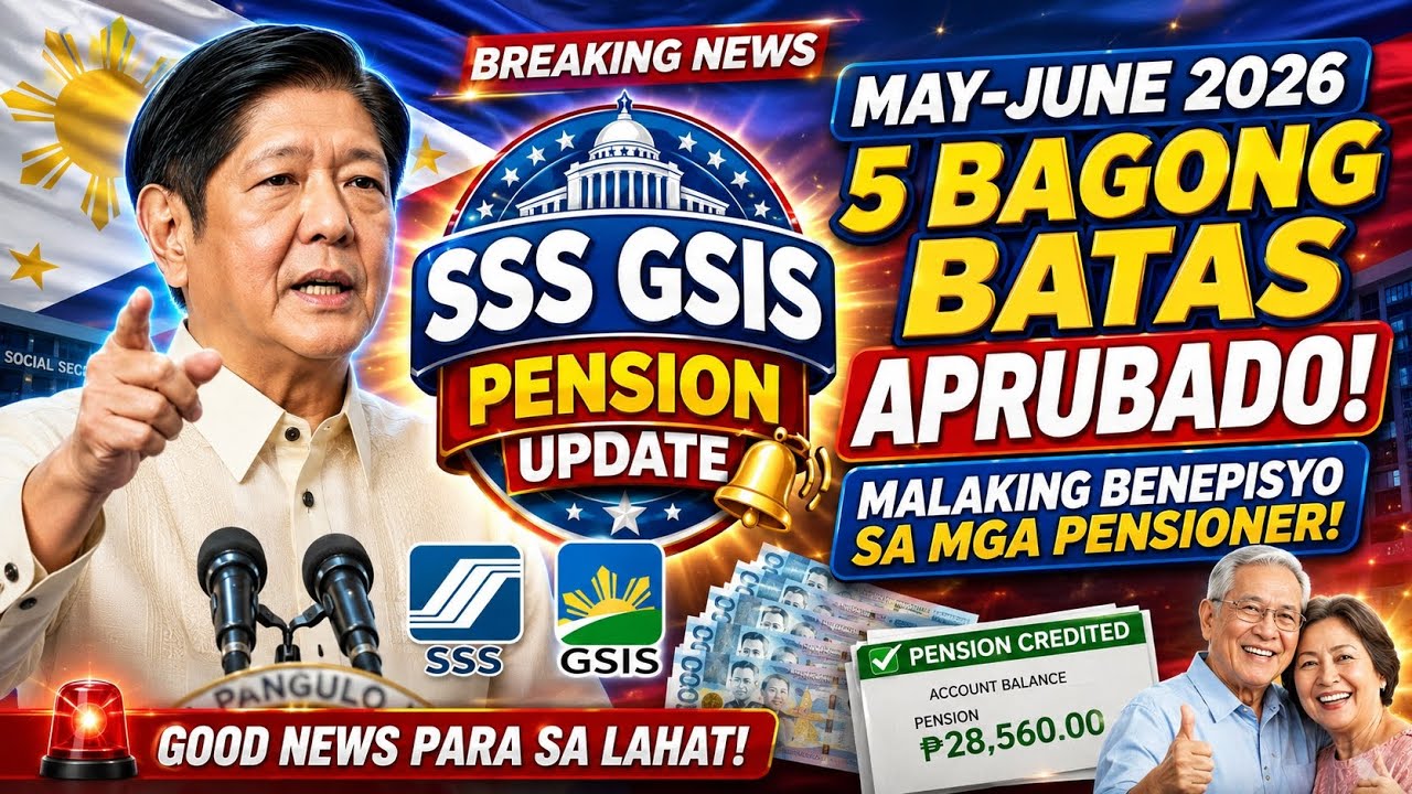 SENIORS PENSION UPDATE MAY-JUNE 2026: 5 BAGONG BATAS NA APRUBAD