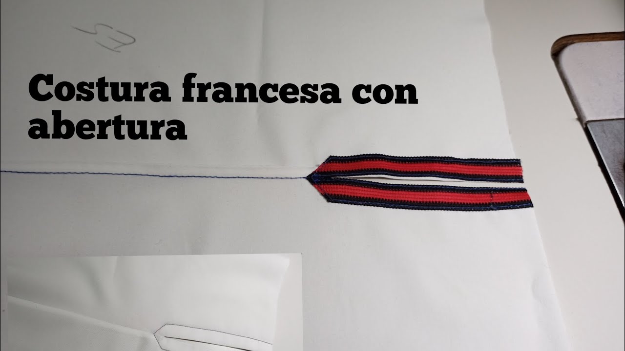 cómo hacer costura francesa con abertura en costado