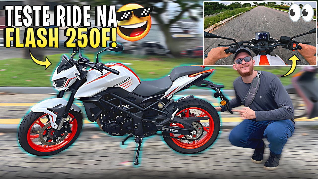 🔥TESTANDO A NOVA FLASH 250F 2025 DA SHINERAY! A MOTO VALE A PENA?