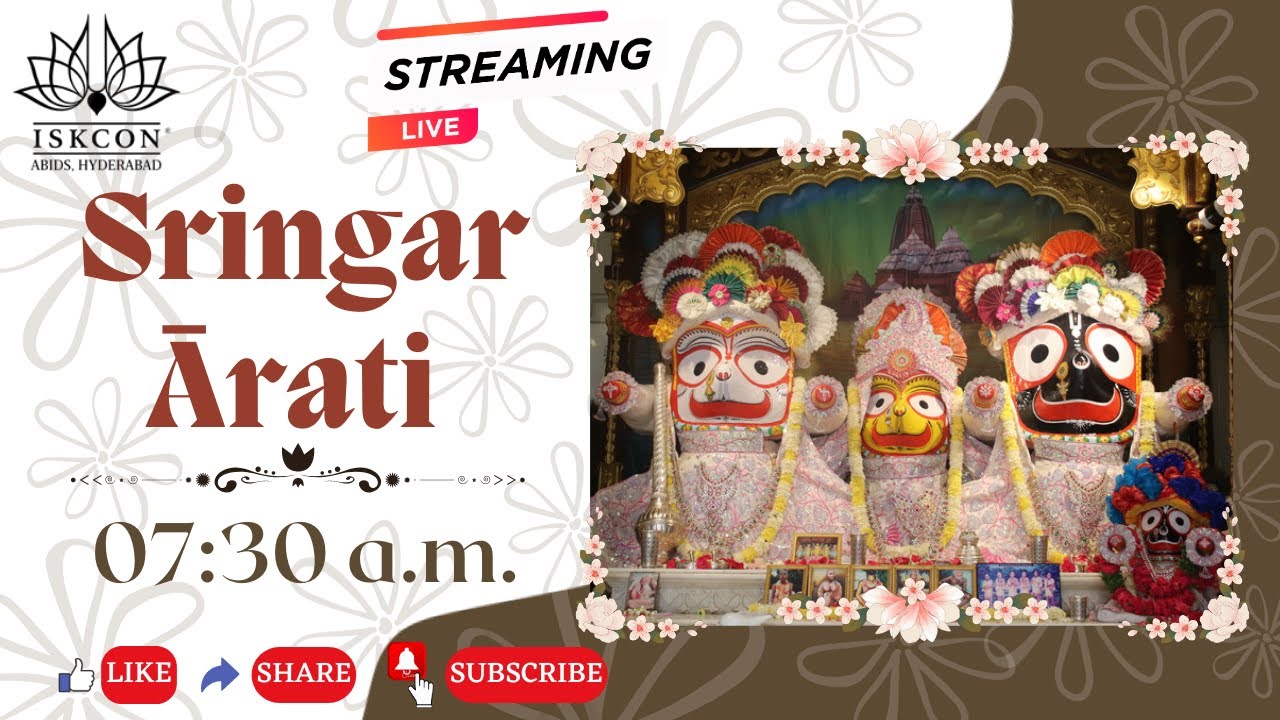 Sri Krishna Janmashtami Special Darshan | Guru Puja | 07-09-2023 | ISKCON Hyderabad
