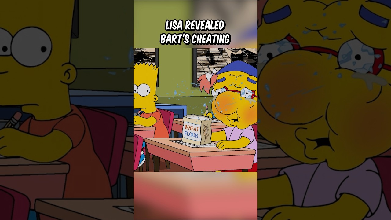 Lisa revealed Bart's cheating