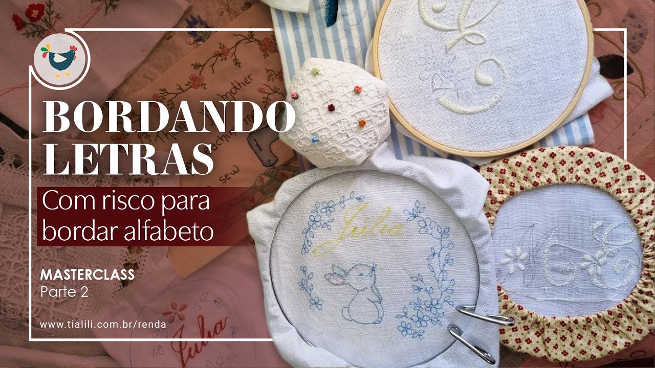 COMO BORDAR LETRAS a mão: #bordado para iniciantes passo a passo com riscos para bordado de letras!