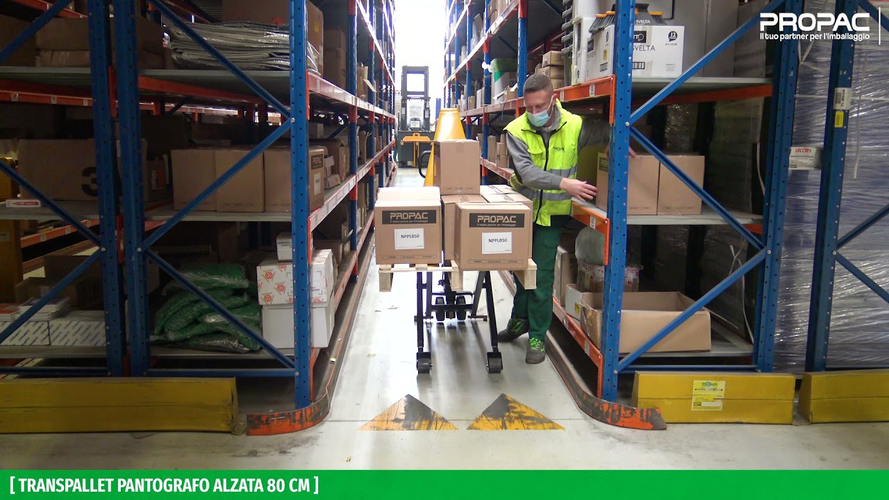 Transpallet pantografo alzata 80 cm