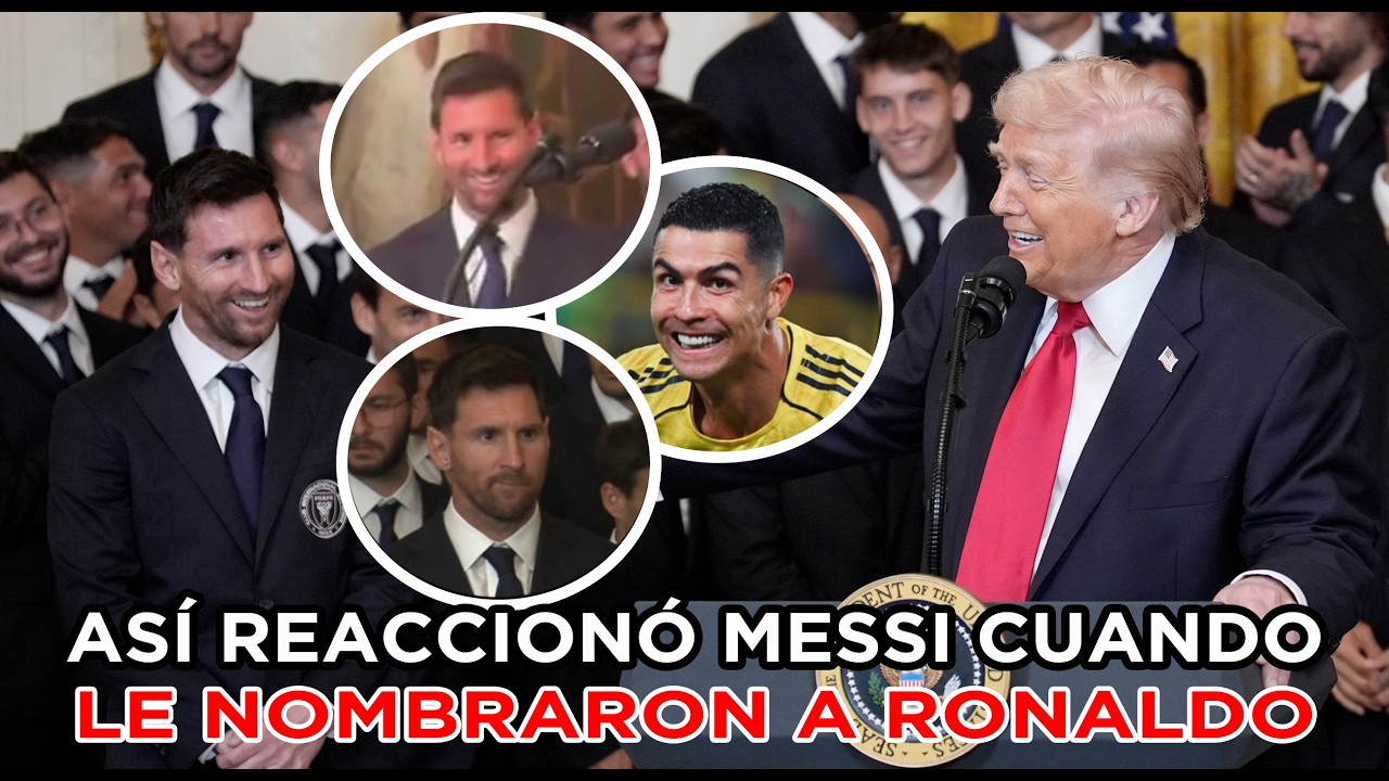🤯 ¡NADIE esperaba esto! TRUMP habla de CRISTIANO RONALDO delante de LIONEL MESSI 😳