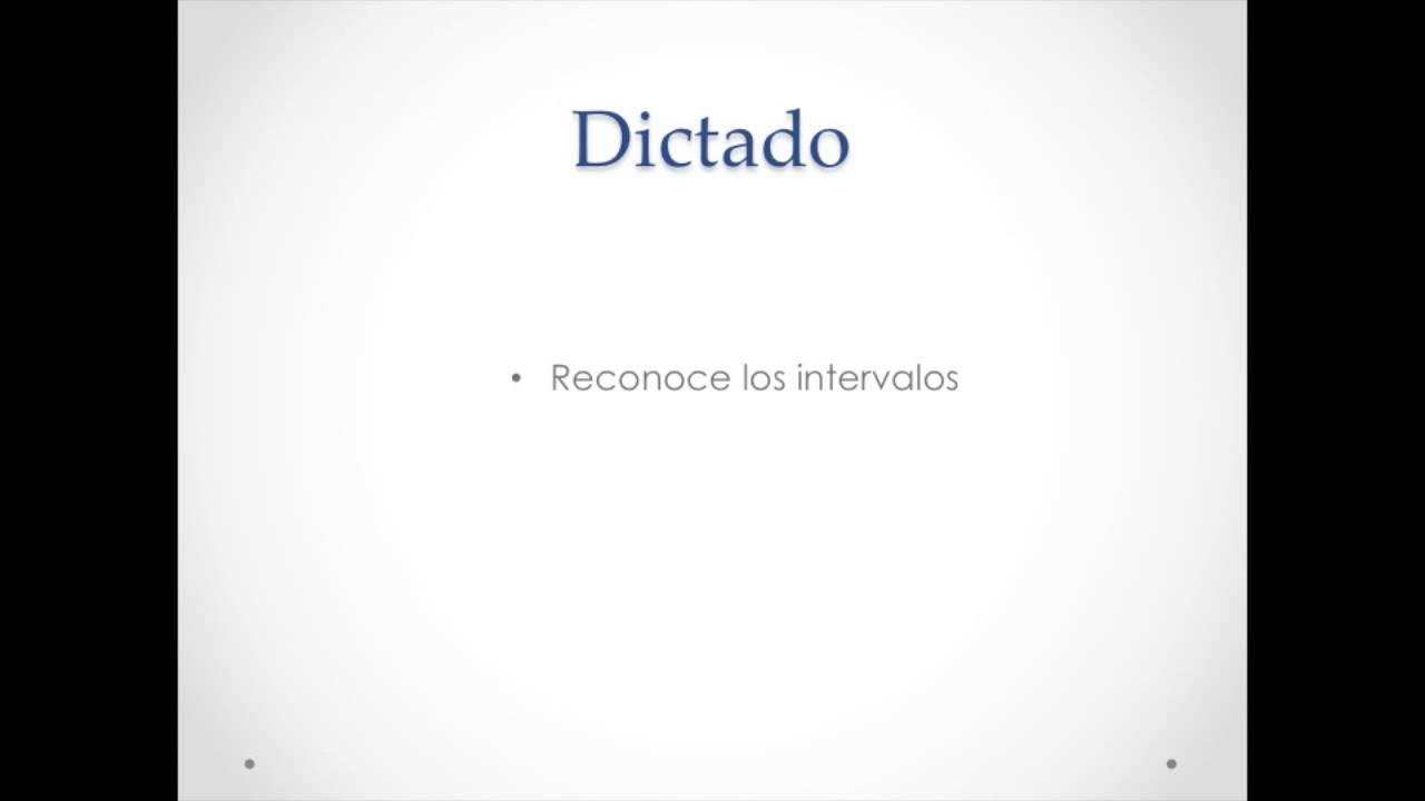 Dictado de intervalos 3.Nivel  básico 1