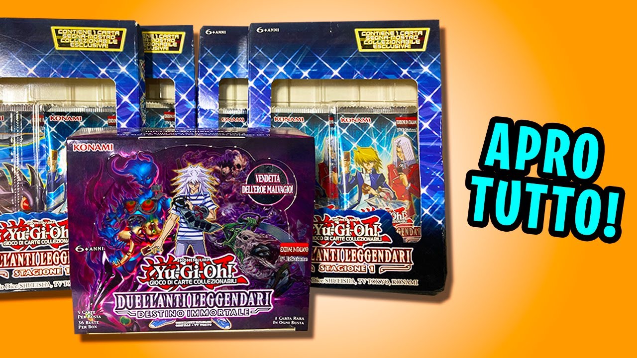 APRO TUTTO! SPACCHETTAMENTO GIGANTE YU-GI-OH! (Box Destino Immortale + Duellanti Leggendari s2)