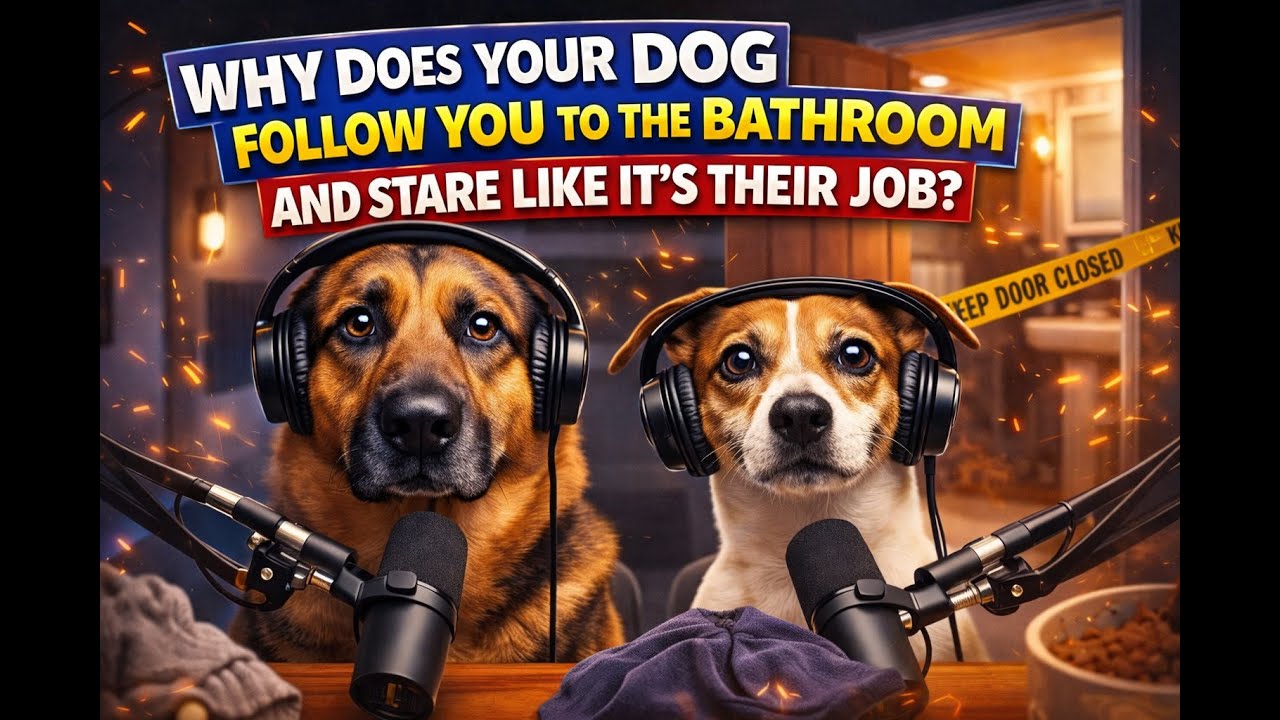 Why Does Your Dog Follow You To The Bathroom And Stare Like It's Their Job?