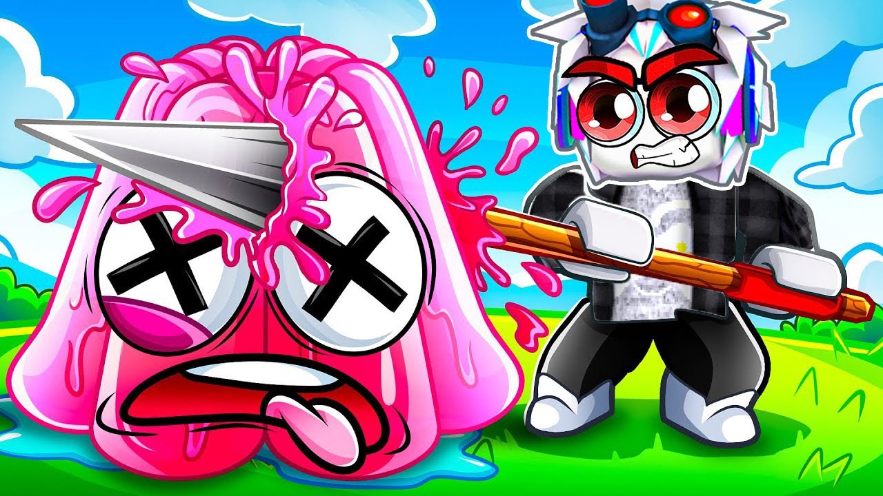 ОГРОМНЫМ КОПЬЕМ УНИЧТОЖАЮ САМЫЕ БОЛЬШИЕ ЖЕЛЕ В РОБЛОКСЕ! ROBLOX Jelly Attack Simulator