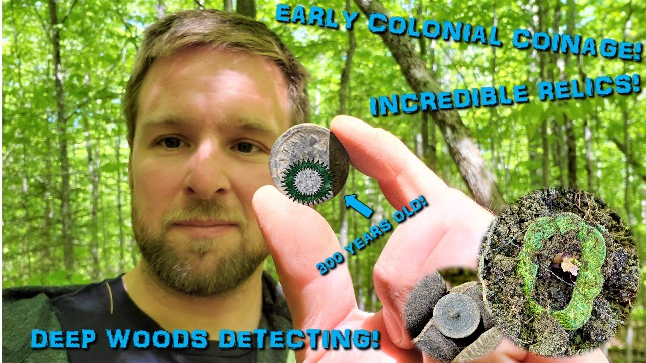 300 year old coin! Found metal detecting with the Minelab Equinox deep in the white mountains!