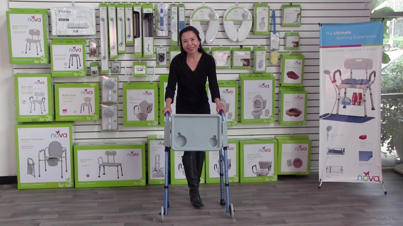 436T Tray for Folding Walker - Installation & Features