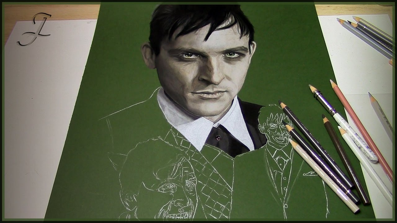 Penguin (Robin Lord Taylor) - 'Gotham' | Speed Art Drawing Painting