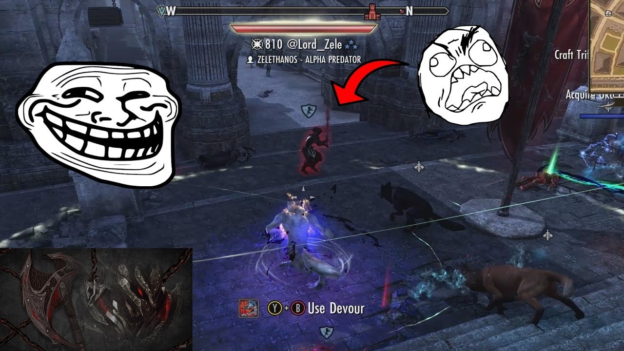 I sent him a troll gift crown after the kill... - Trolling ESO Twitch Streamers