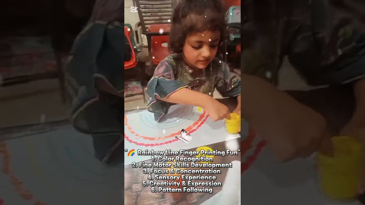 Finger printing rainbow 🌈 for kids | easy finger painting 