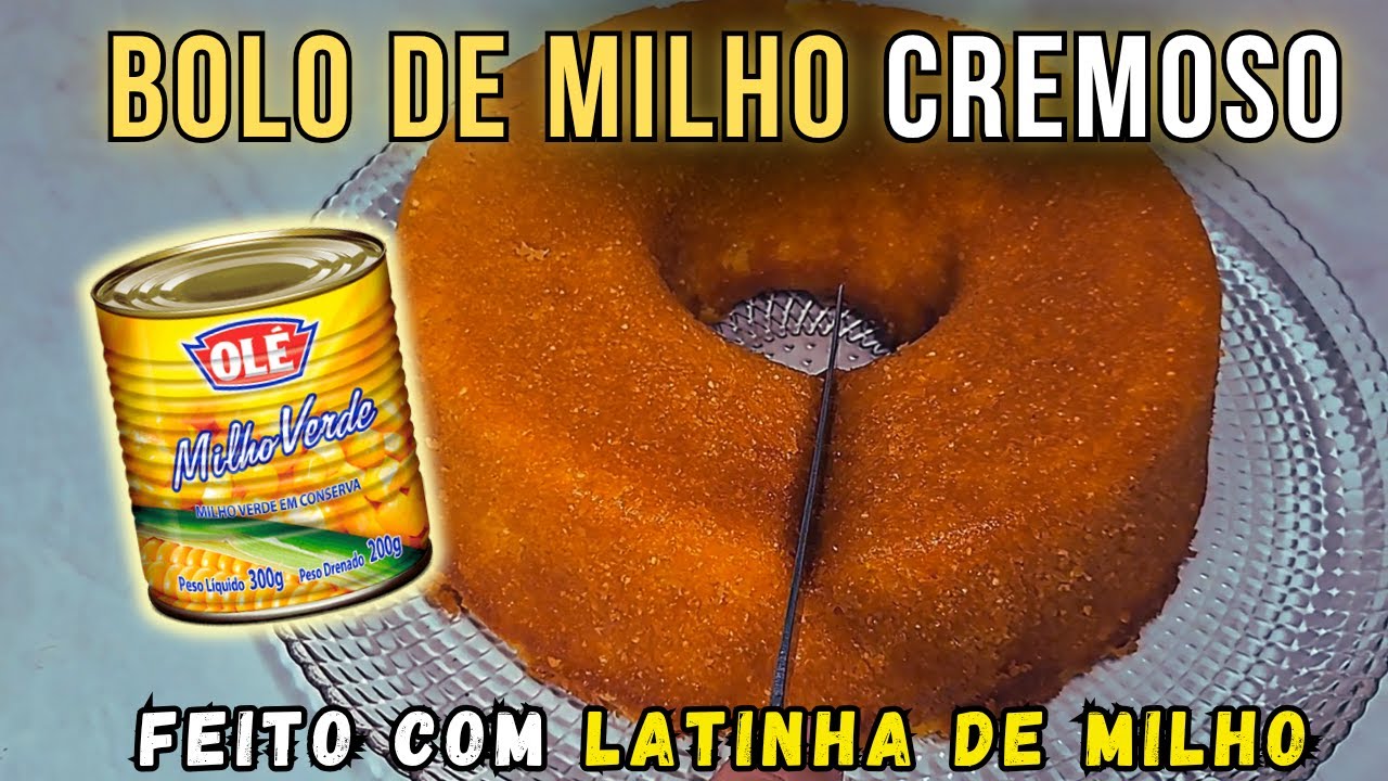Bolo de Milho de Latinha com Flocão 💛 Fofinho, Cremoso e com Sabor de Casa de Vó!