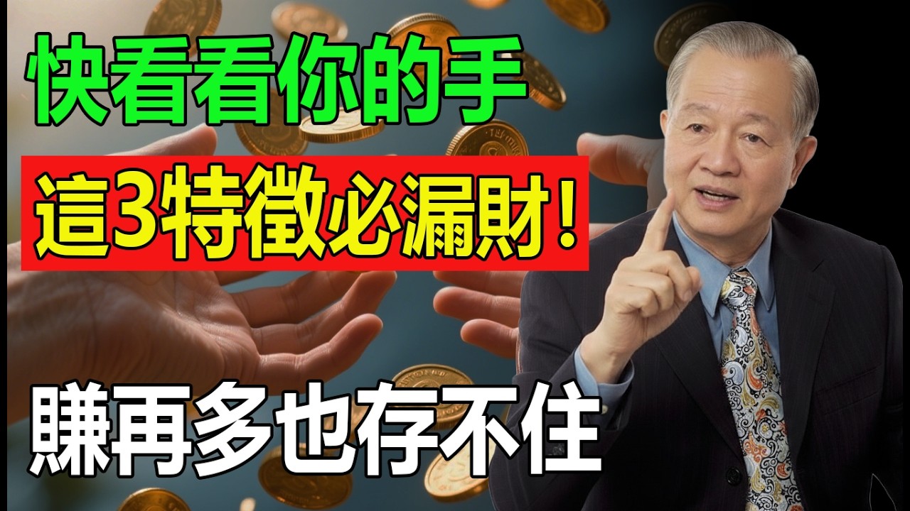 曾仕強點醒：快看看你的手！手指縫裡如果有這「3個特徵」，註定「漏財」存不住錢！2026火旺之年，這不是命苦，是磁場不對，教你3招鎖住財庫！
