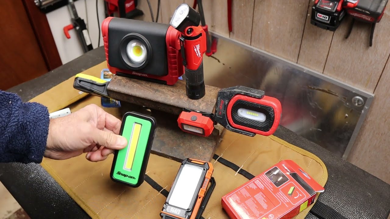 Snap On Pocket Work Light ECPRE042G vs Klein Shop Light and others. When lightweight light is needed