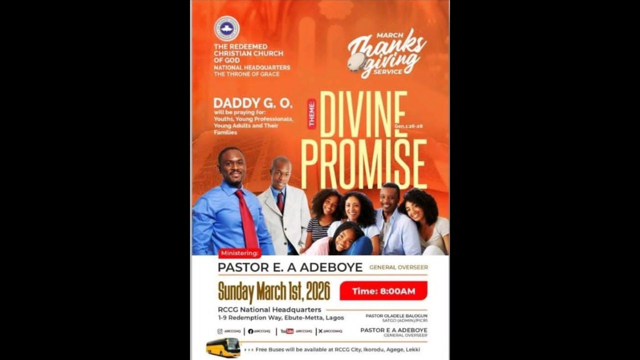 MARCH THANKSGIVING SERVICE WITH DADDY G. O/MARCH 1ST, 2026/DUNAMIS ASSEMBLY, BIDA