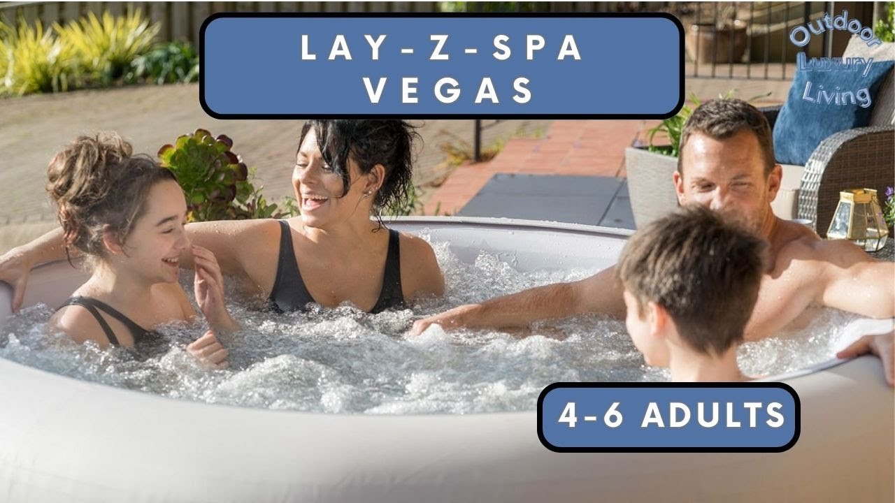 Lay-Z-Spa Vegas AirJet  | 6 Person Inflatable Hot Tub | Outdoor Luxury Living