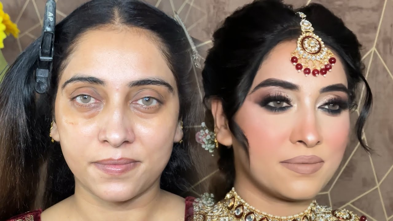Nikah bridal makeup by @Manveenmakeovers How to work on extremely oily skin #bridalmakeup #viral