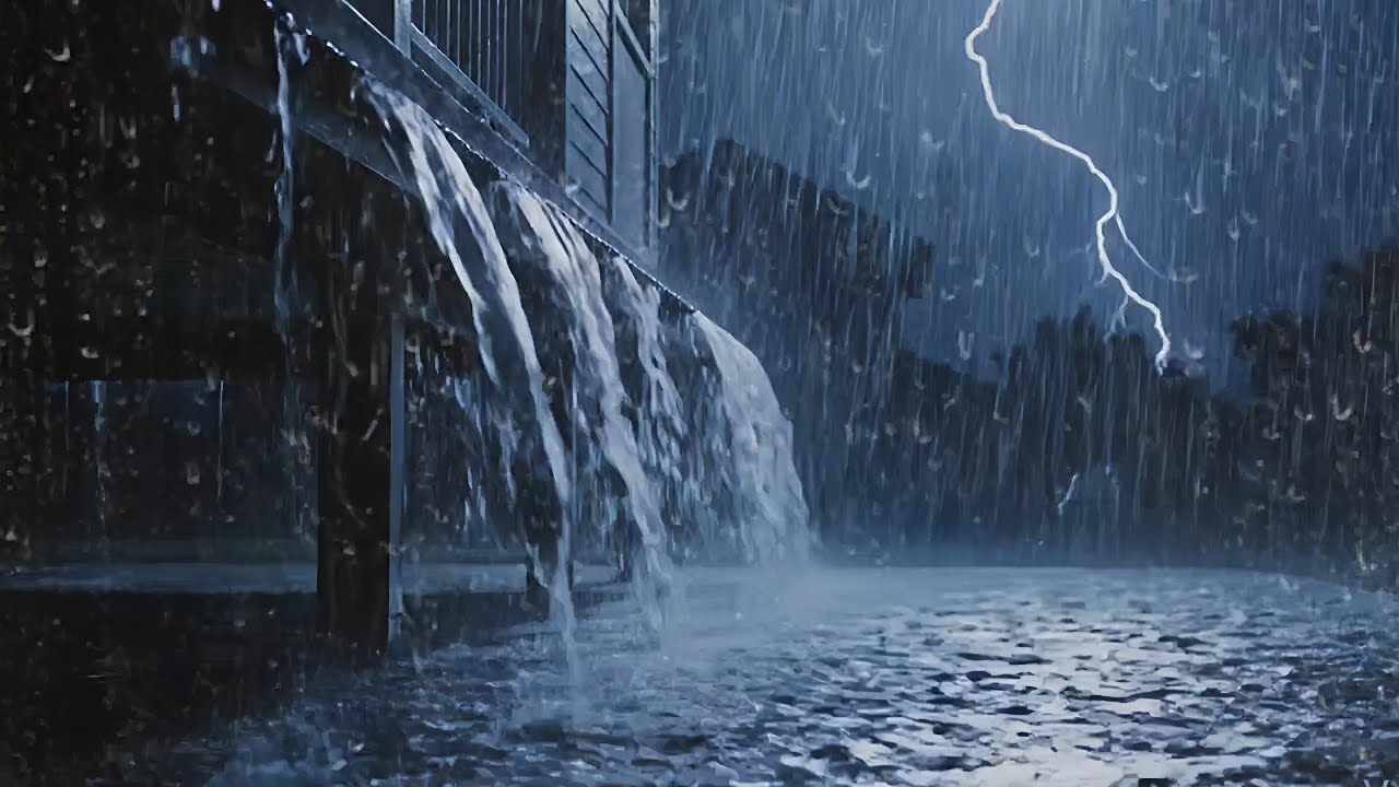 Heavy Rain and Thunderstorm Sounds for Sleeping 🌙 Insomnia Relief & Relaxation | LIVE 24/7
