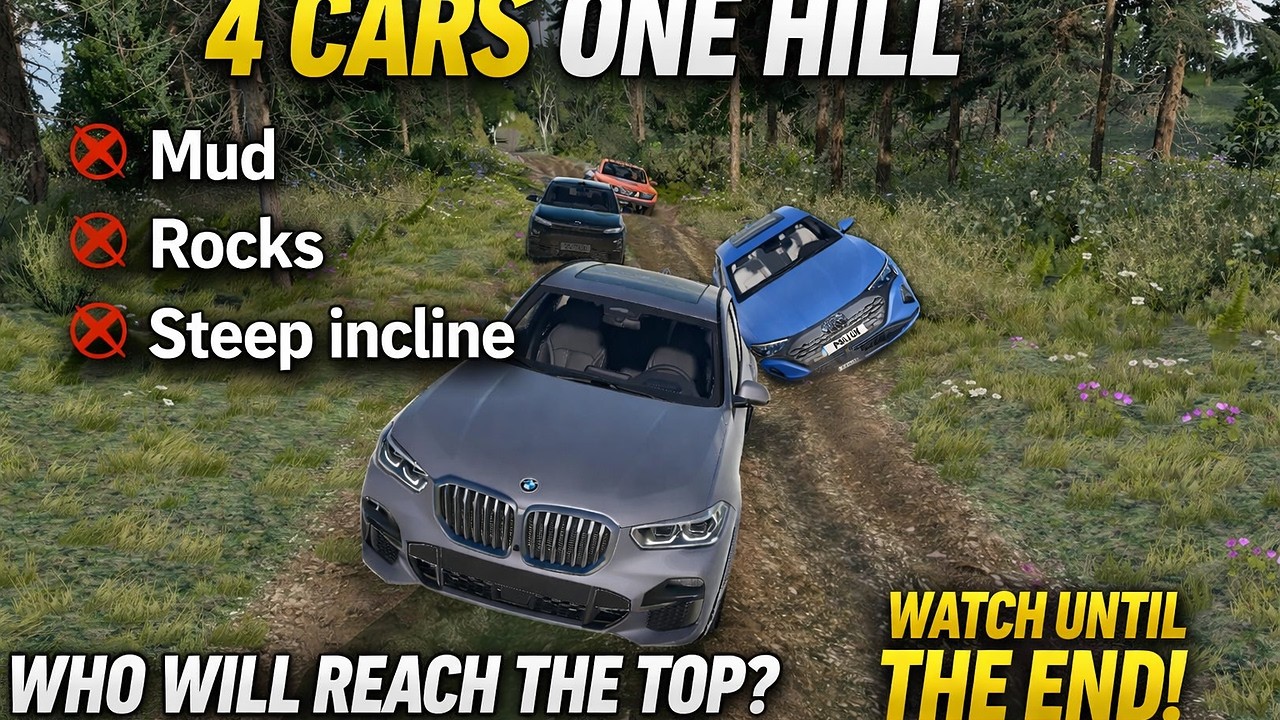BMW vs Audi vs Lixiang vs SUV | Extreme Off-Road Hill Climb Challenge#beamngdrive