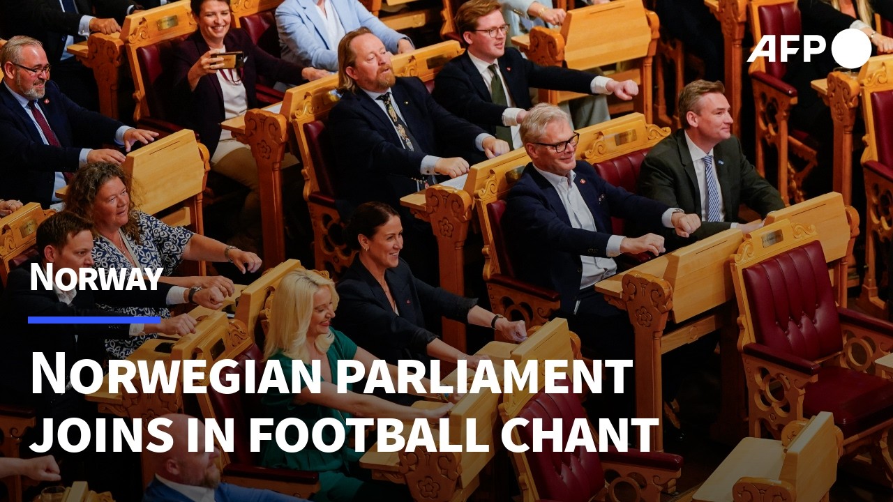 Norway's parliament breaks out in rowing chant to support football team | AFP