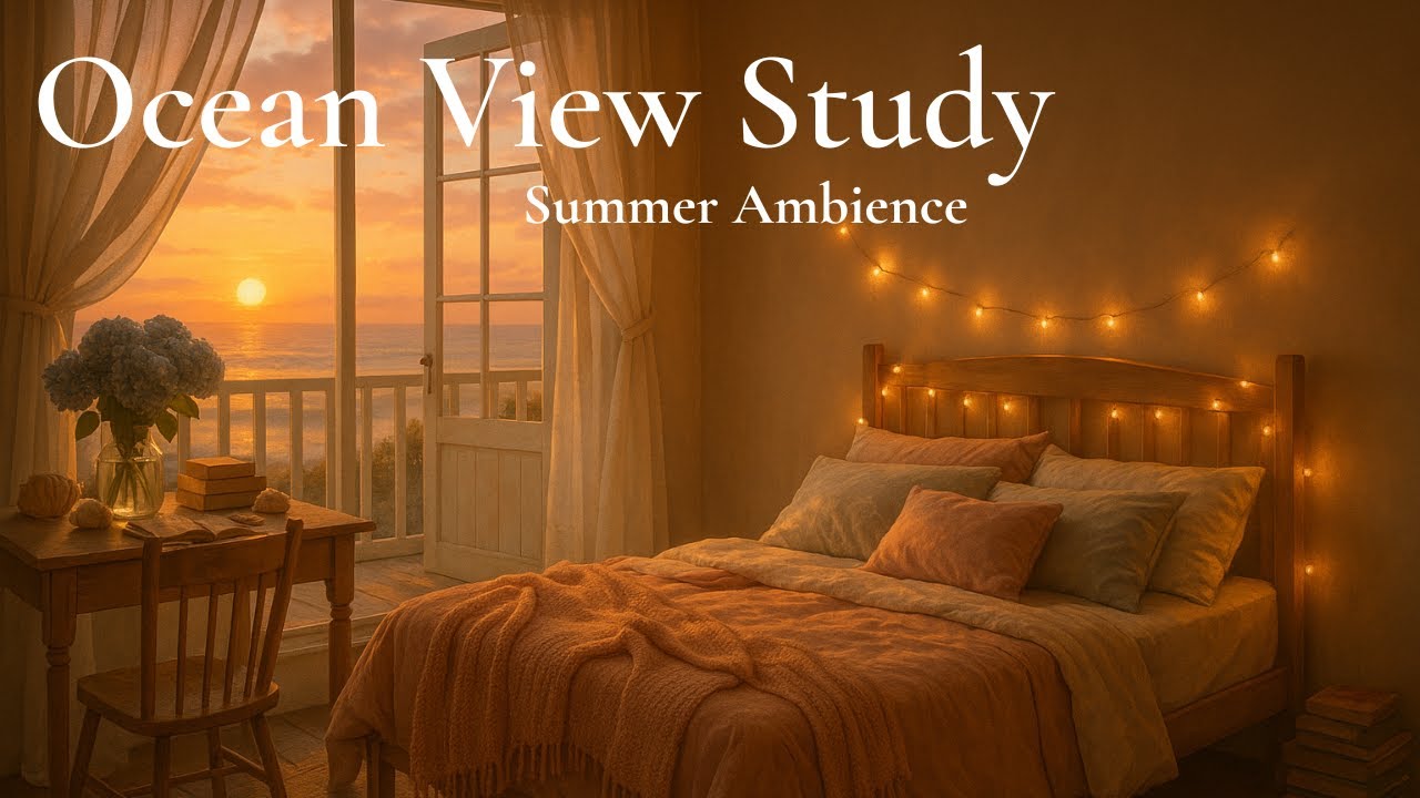 The Summer I Turned Pretty Ambience 🌊🌸 Ocean View Bedroom | Summer Study
