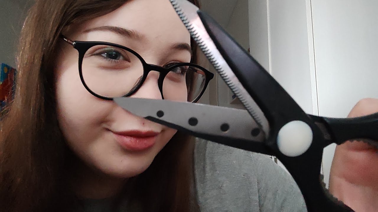 cutting your hair ASMR (no talking)