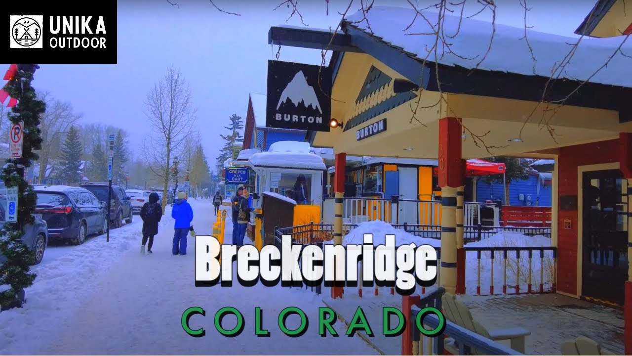 Breckenridge Colorado - A cinematic walk through the famous ski town in Colorado, winter wonderland
