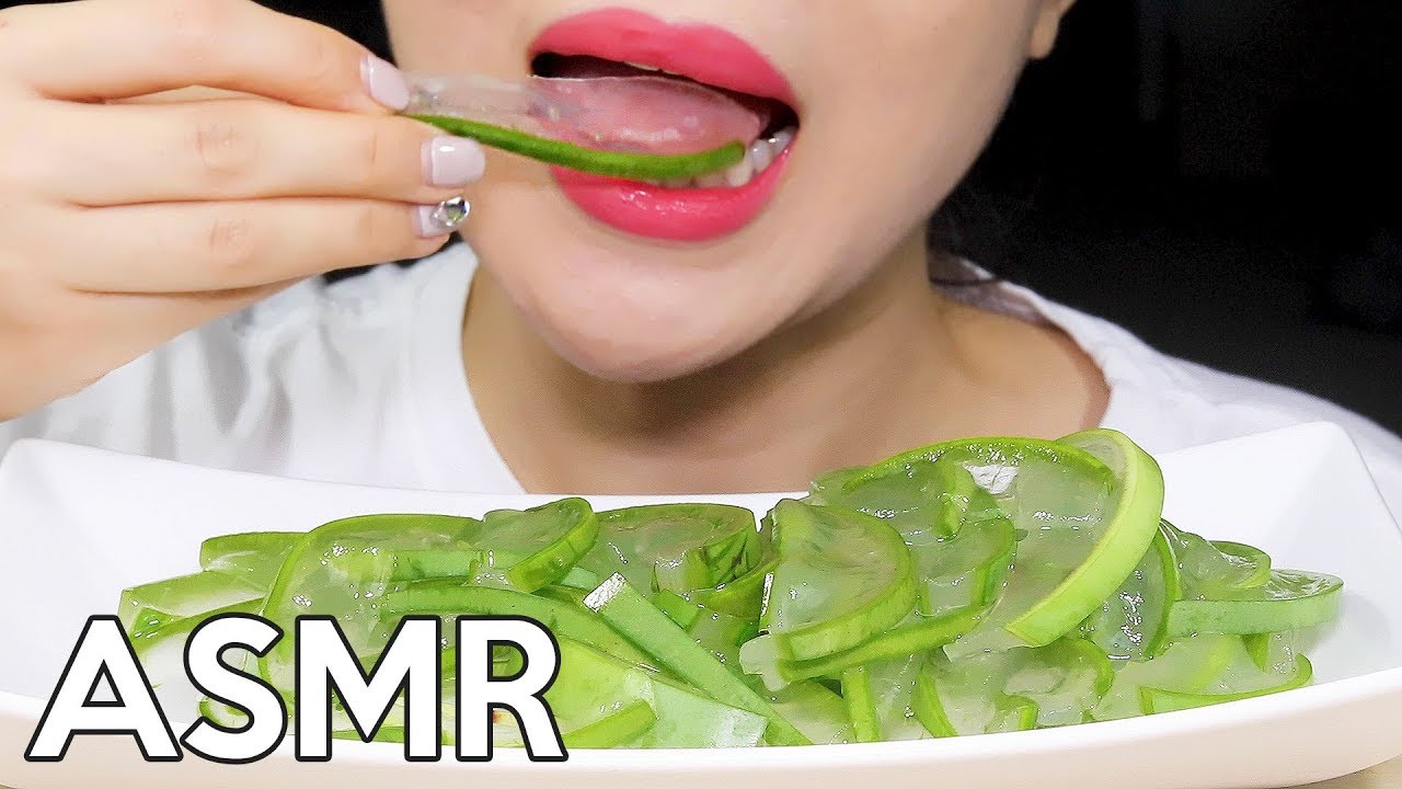 ASMR ALOE VERA (Part.4) 알로에 먹방 *Soaked in Sugar Water*
