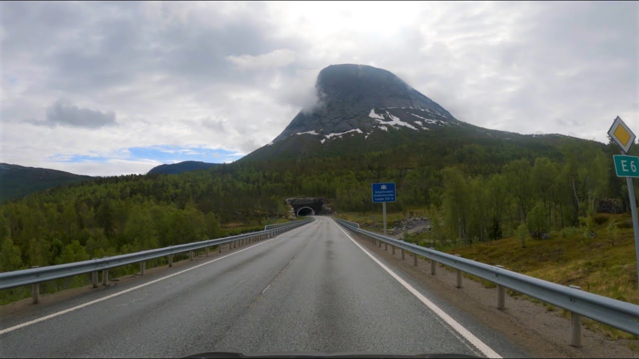 Driving in Norway - Mørsvikbotn To Innhavet E6 - 4K60