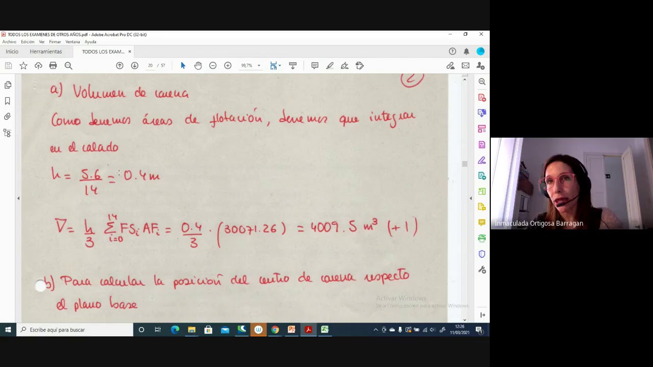 Clase 7. Integración aproximada y aplicaciones en arquitectura naval. Teoría del buque