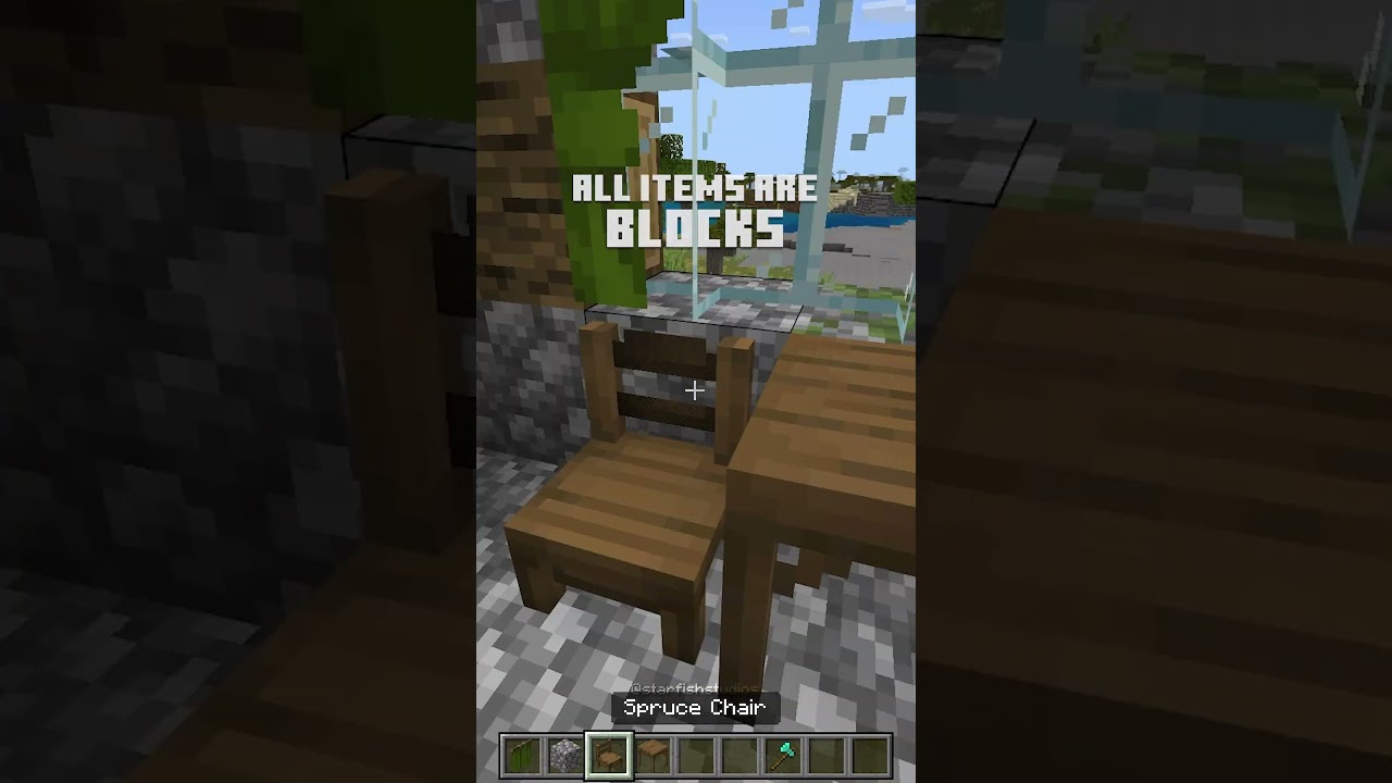 Turning furniture into blocks! | Another Furniture Add-on Update #minecraft #addon #bedrock #update