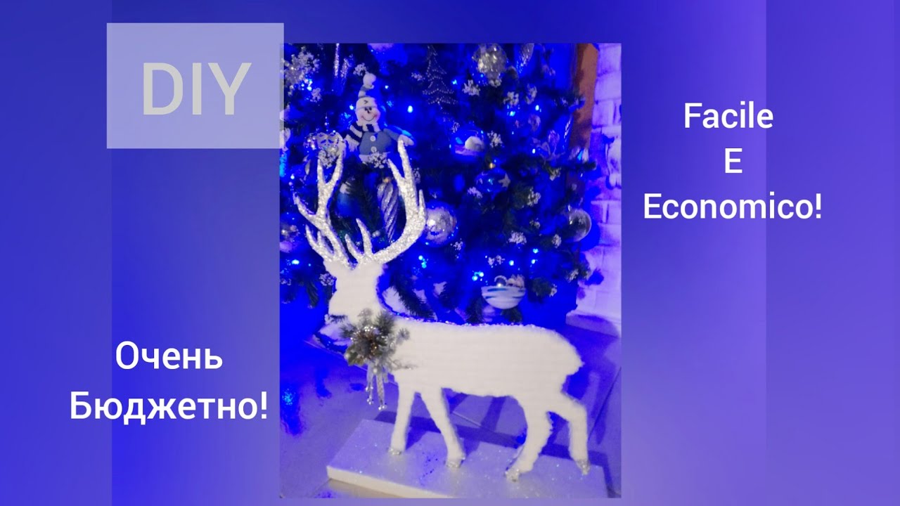 Renna Natalizia fai da te (Riciclo creativo) 🦌 Олень своими руками!