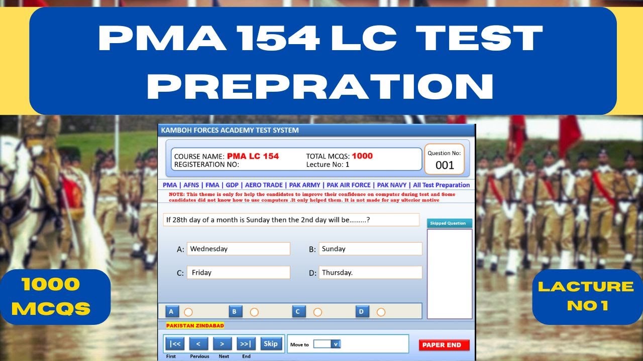 PMA pma long course 154 initial test preparation | PMA 154 most important mcqs