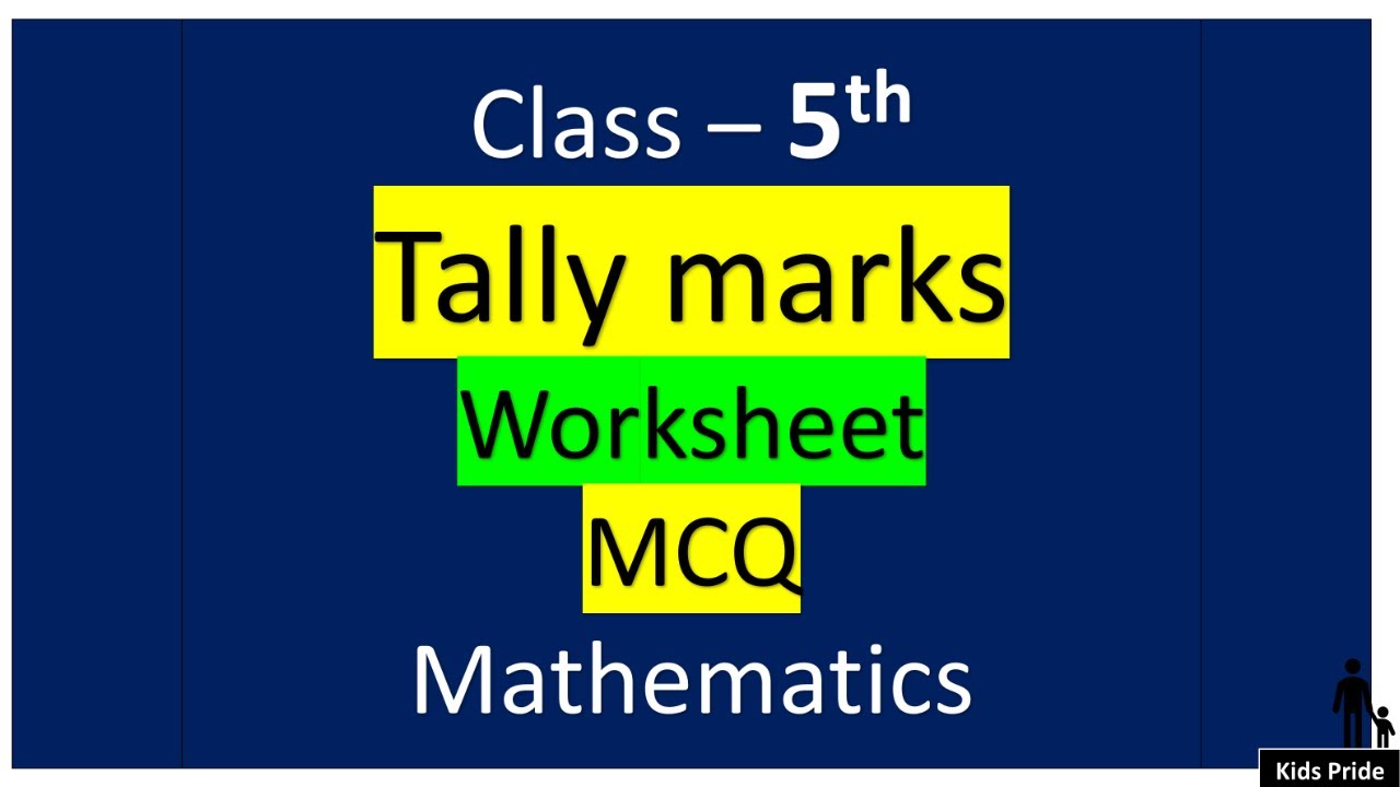 Tally Marks Worksheet| MCQ for grade5 Tally Marks| Class 5 Tally Exercise