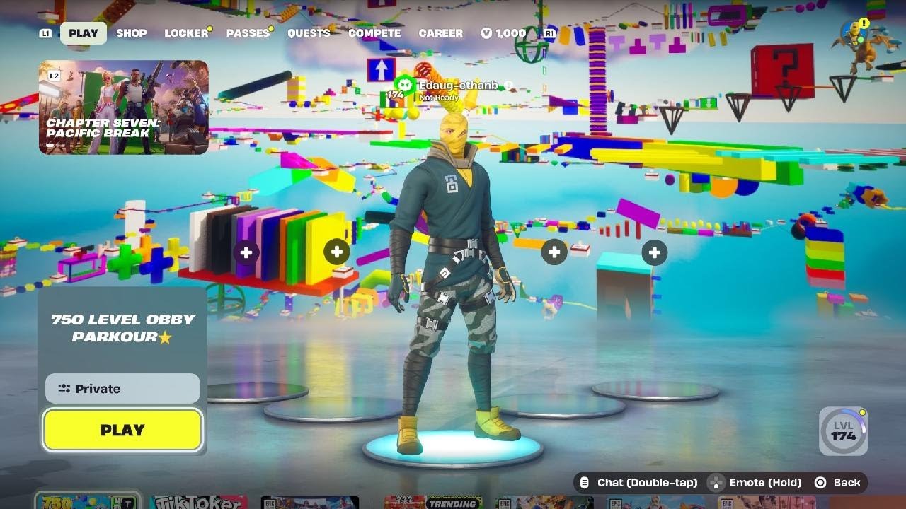 Fortnite chapter 7 season 1 deathrun challenge grinding