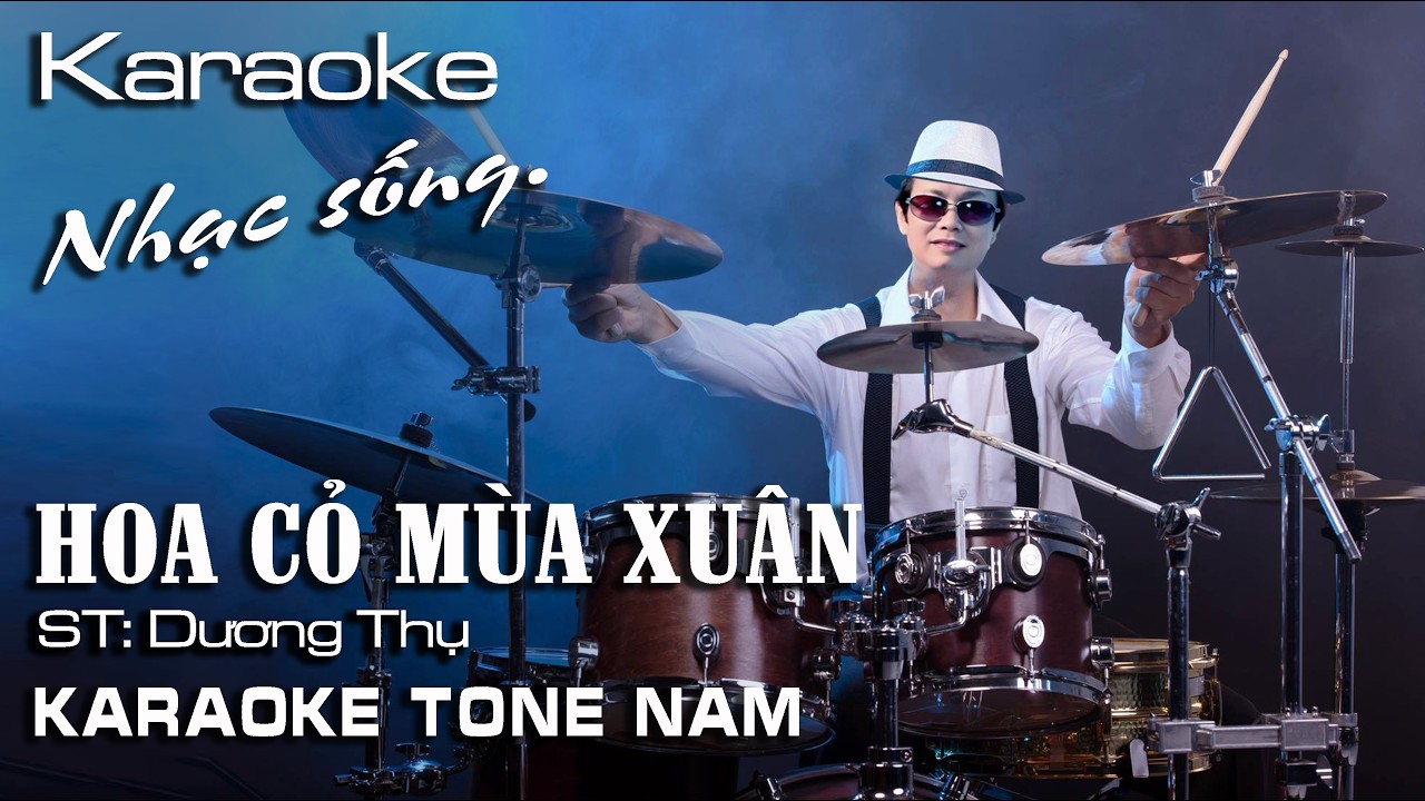 Karaoke HOA CỎ MÙA XUÂN - Tone Nam - ST: Bảo Chấn - Nhạc sống Quá Hay l Bình Minh _ karaoke
