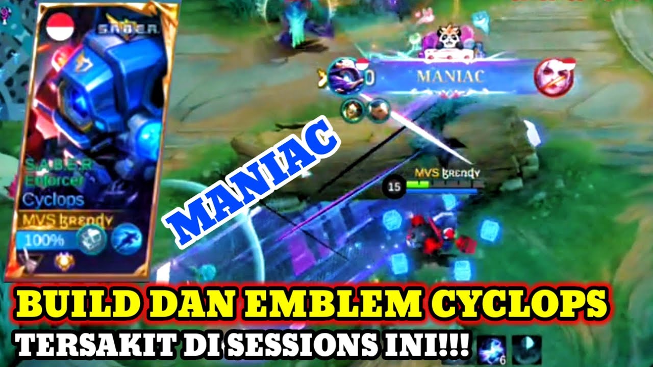 CYCLOPS MIDE LINE + MANIAC | GARA-GARA PAKAI BUILD TERSAKIT INI! BUILD CYCLOPS TERSAKIT 2025 - MLBB