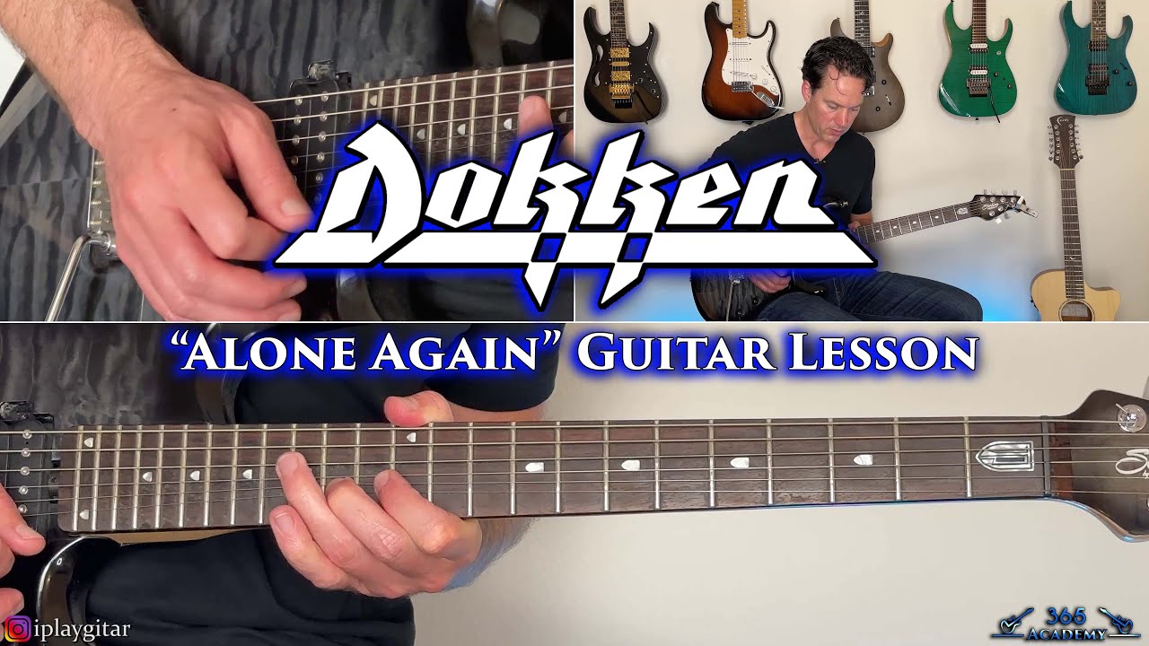 Урок игры на гитаре Dokken - Alone Again