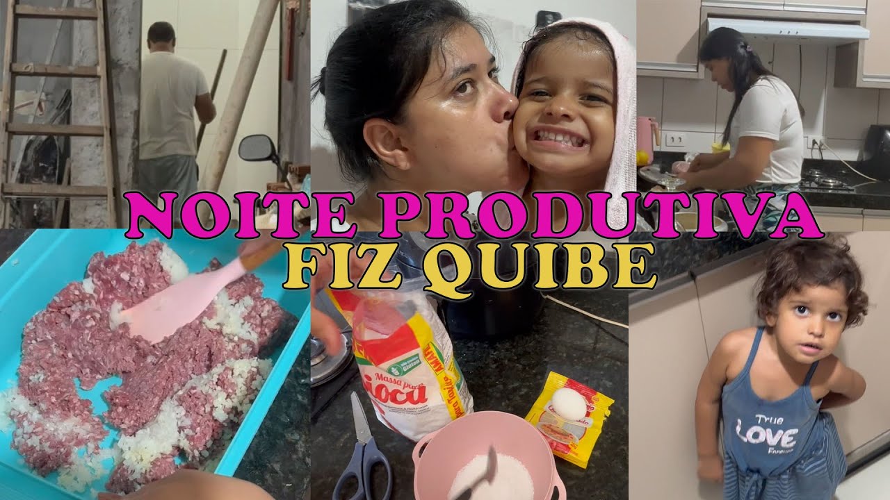 VLOG DA NOITE / Maridão colocou piso na lavanderia / FIZ QUIBE